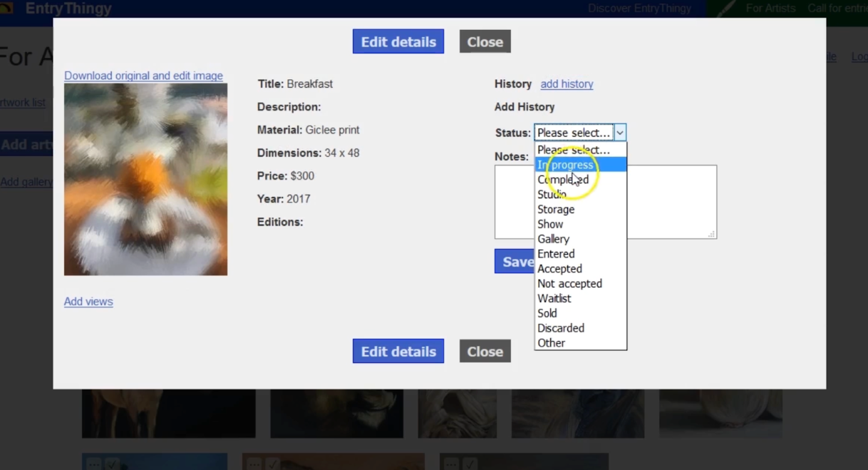 Changing Artist Details