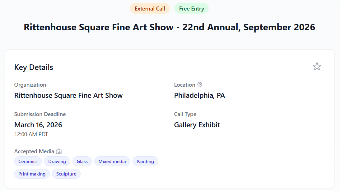 Rittenhouse Square Fine Art Show